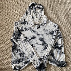 Black and white tie dye hoodie